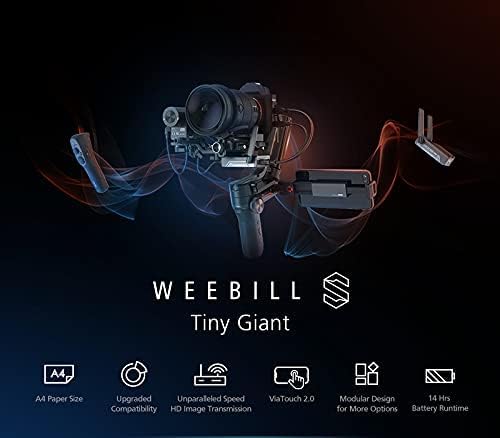 ZHIYUN WEEBILL-S Official 3-Axis Gimbal Stabilizer for DSLR Cameras, Mirrorless Cameras with Lens Combos