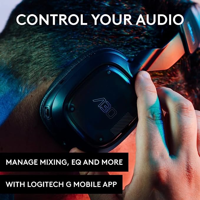 Logitech G Astro A30 LIGHTSPEED Wireless Gaming Headset, Bluetooth, Dolby Atmos/3D Audio compatible, Detachable Boom, 27h battery, for PS5, PS4, Xbox, Nintendo Switch, PC, Android - Navy/Red