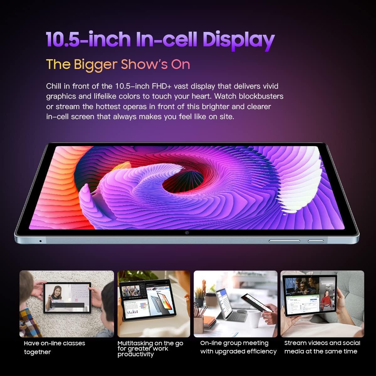Blackview tab 15 pro Blackview Tab 15 Pro Fhd+ Display Android 12 Tablet, 8Gb+256Gb , 8280Mah Battery, Dual Sim 4G, 13Mp+8Mp Camera