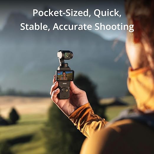 DJI Osmo Pocket 3 Creator Combo, Vlogging Camera with 1'' CMOS & 4K/120fps Video, 3-Axis Stabilization, Face/Object Tracking, Fast Focusing, Mic Included for Clear Sound, Small Camera for Photography