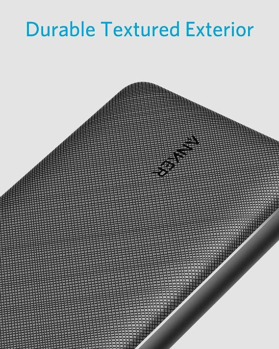 Anker Power Bank, PowerCore Essential 20000mAh Portable Charger with PowerIQ Technology and USB-C Input Only High-Capacity External Battery Pack Compatible with iPhone Samsung iPad and More