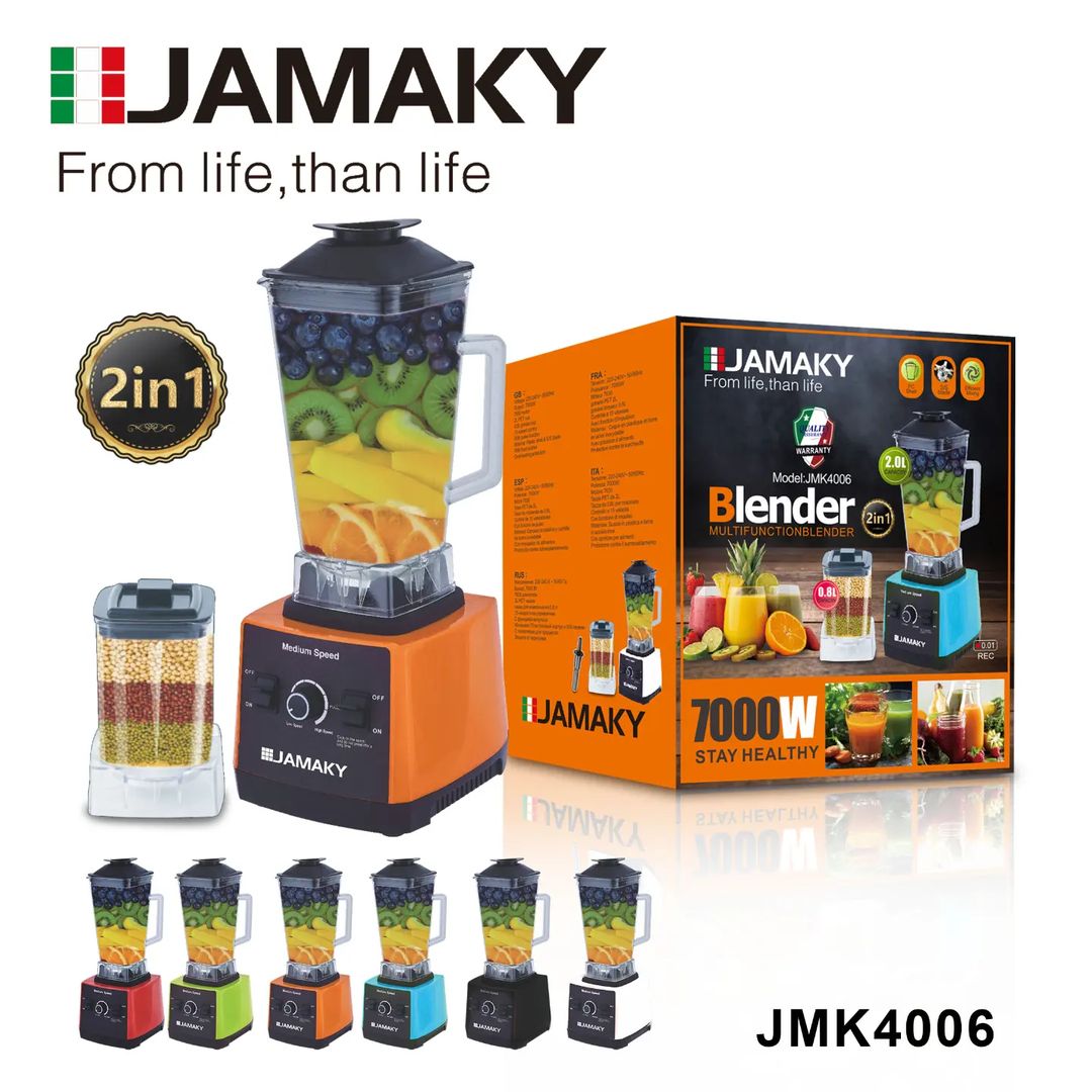 Jamaky blender 2 in-1 Blender 7000W - 2.0L & 0.8L Capacity