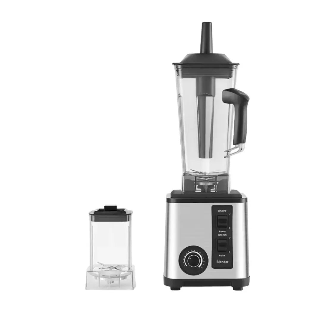 Jamaky 2-in-1 blender, 6000W 2.5L capacity and 0.8L grinding bowl with 15-level speed control stainless steel - Overheat protection