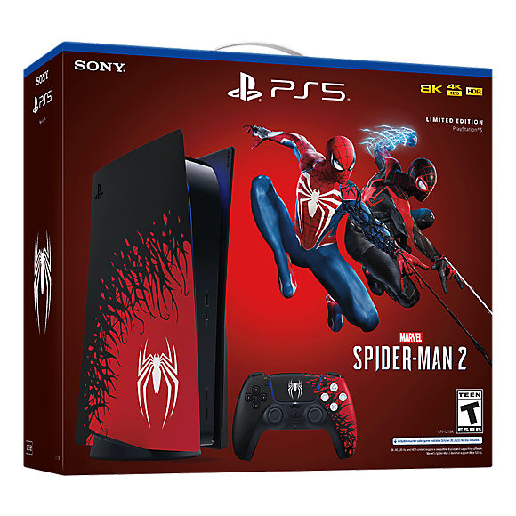 Sony PlayStation 5 Console Disc Edition – Marvel’s Spider-Man 2 Limited Edition Bundle